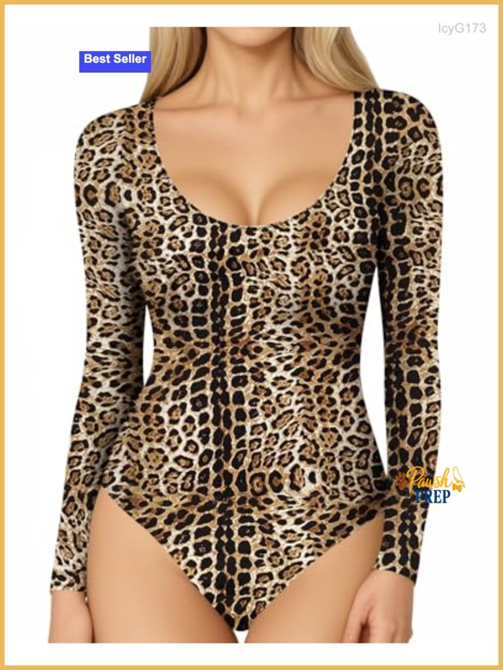 Ribbed Long Sleeve Scoop Neck Bodysuit Top Snap Crotch Fitted
